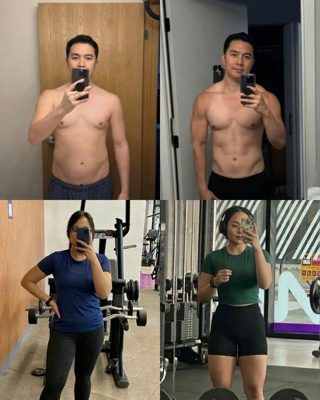 Before and after transformations